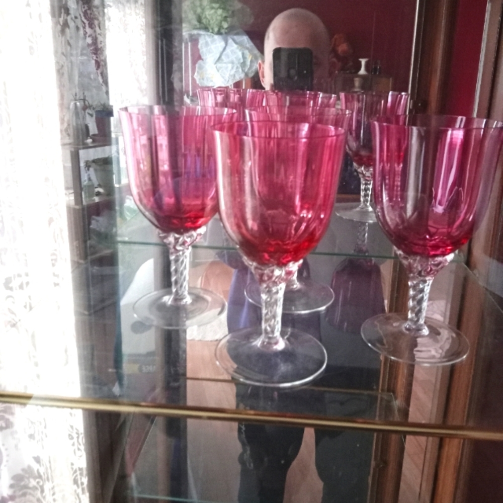 Vintage George Borgfeldt 6 3/8 Goblets. (6) total in this lot.